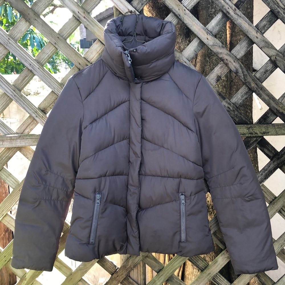 Gap Puffer Jacket Dark Gray Grey Charcoal Small